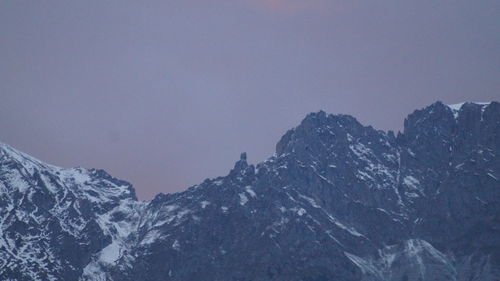 Scenic view of mountains against clear sky