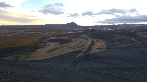 Aerial view of landscape against sky