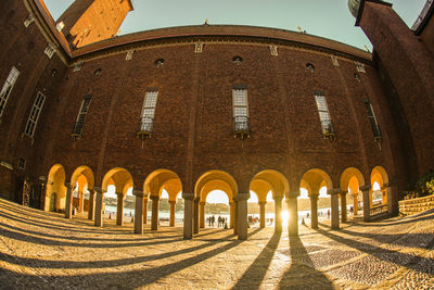 Low angle view of historic building