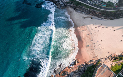 High angle view of sea