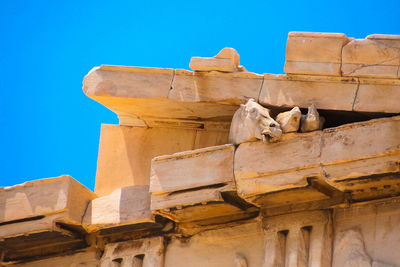 Horse head sculpture in parthenon, athens, greece.