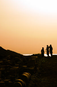 Man looking at sunset