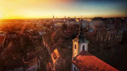 Cityscape at sunset