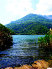 Scenic view of river against sky