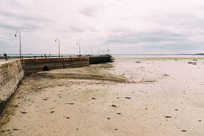 Low tide in the harbour of cancale