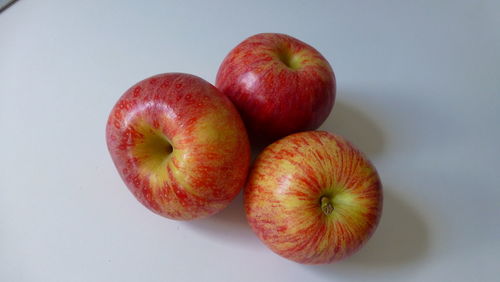 Close-up of apple against white background