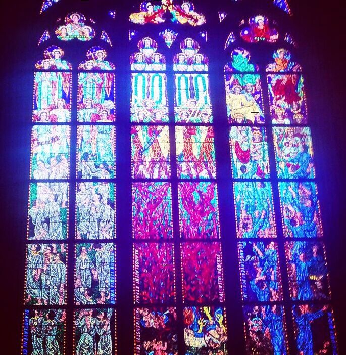 indoors, window, pattern, design, curtain, stained glass, full frame, floral pattern, home interior, religion, glass - material, place of worship, transparent, spirituality, no people, tree, ornate, backgrounds, architecture