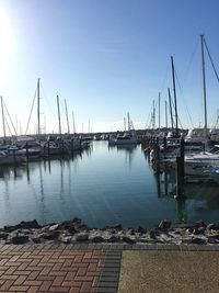 Boats in harbor