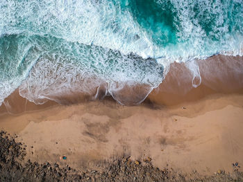 High angle view of sea waves