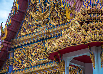 Low angle view of buddha statue