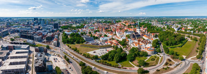 Beautiful panoramic view of tallinn, the capital of estonia 