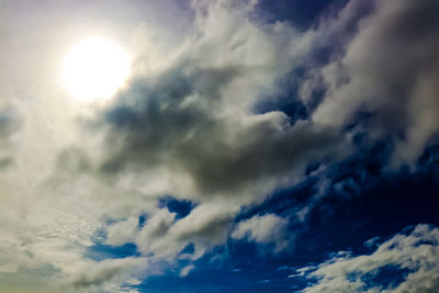 Low angle view of clouds in sky