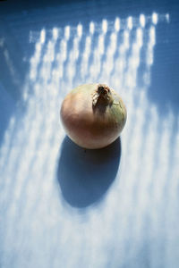Close-up of onion over white background