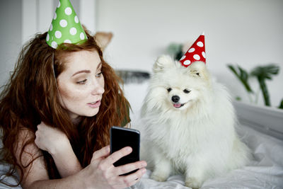 Young woman using mobile phone
