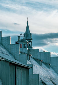 Low angle view of building against sky