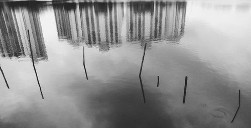 Reflection of sky in lake