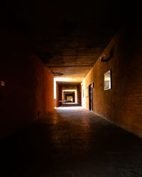 Empty corridor in building