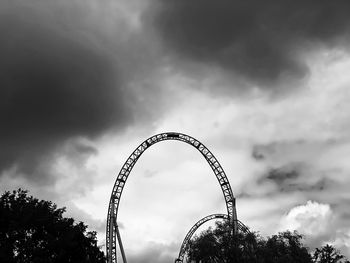 Low angle view of ferris wheel against sky