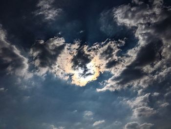 Low angle view of clouds in sky