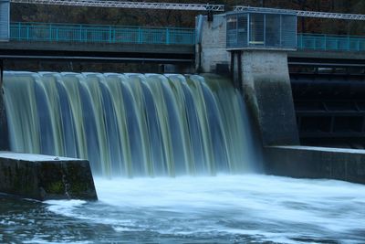 Scenic view of waterfall