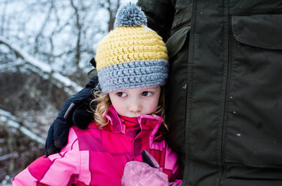 Portrait of a girl in winter