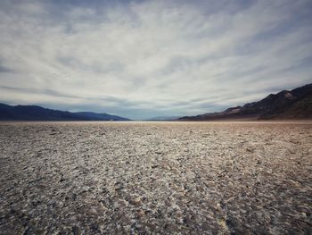 Scenic view of desert against sky