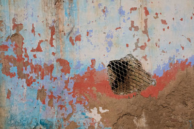 Close-up of weathered wall