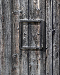 Close-up of closed wooden door