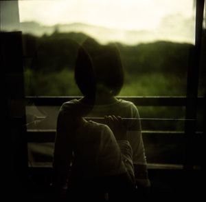 Woman sitting on bench