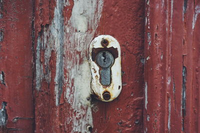 Full frame shot of old rusty door