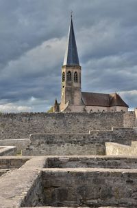 Low angle view of church against sky