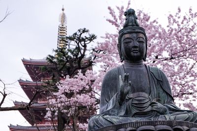 Low angle view of statue