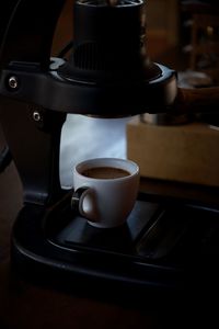 Close-up of coffee on table