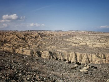 View of rocky landscape against sky