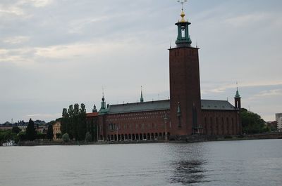 View of historical building against cloudy sky