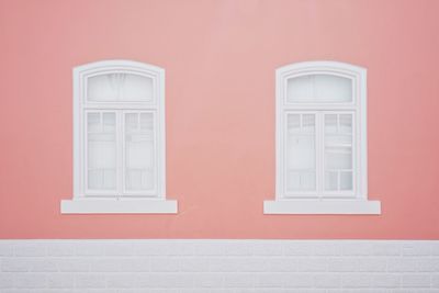 Closed door of building