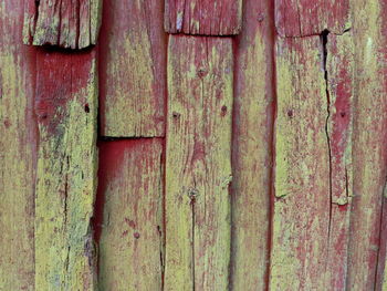 Full frame shot of old wooden wall