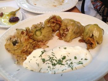 Close-up of served food