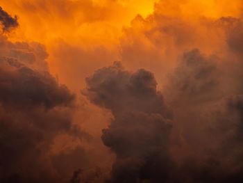 Low angle view of sky during sunset