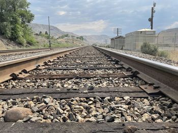 View of railroad tracks against sky