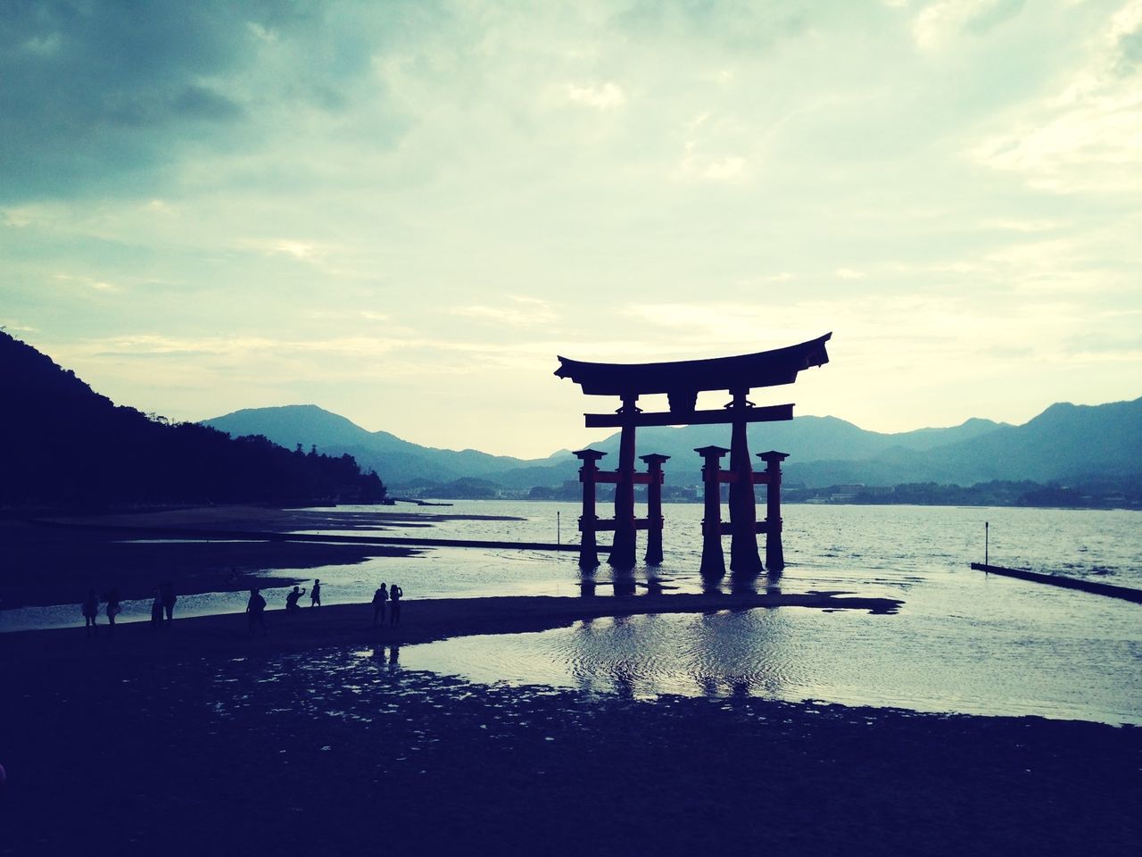 mountain, sky, water, silhouette, mountain range, tranquility, tranquil scene, scenics, cloud - sky, lake, beauty in nature, sea, nature, cloud, idyllic, river, dusk, pier, outdoors, sunset