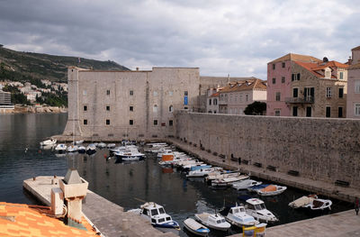 Fortress of st. john and port in the old dubrovnik, croatia