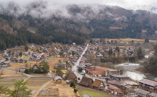 High angle view of townscape