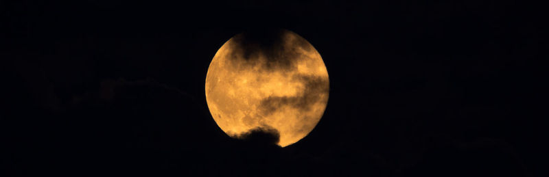 Moon in sky at night