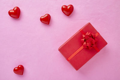High angle view of heart shape on paper