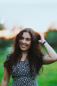 Portrait of smiling young woman