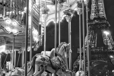 View of carousel in amusement park