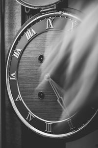 High angle view of clock