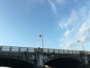 Low angle view of bridge against sky