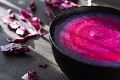Close-up of food on table